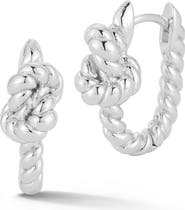 SPHERA MILANO Twisted Knot Huggie Hoop Earrings