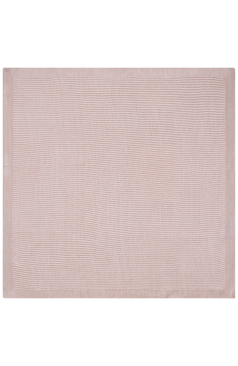 Fragile Knit Blanket, Garter Stitch Edge, Main, color, Pink