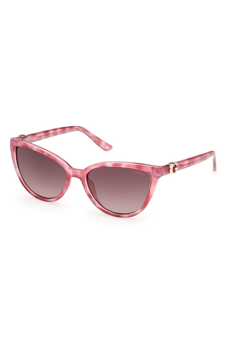 GUESS Cat Eye Sunglasses, Alternate, color, Pink / Gradient Brown