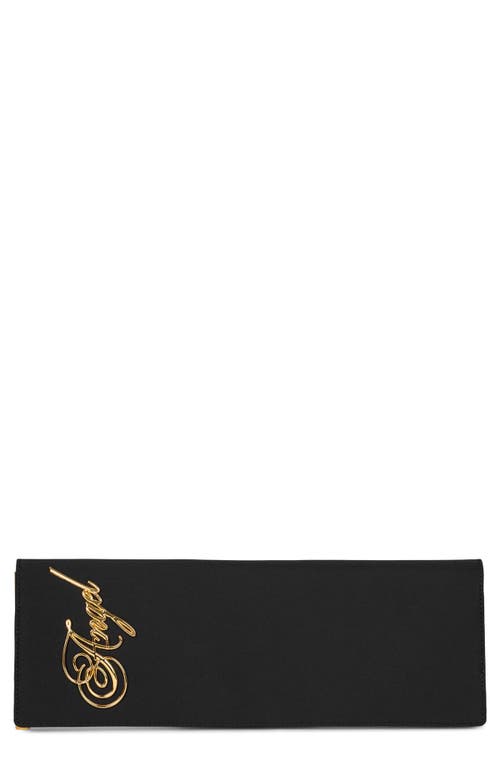 Jeffrey Campbell Halo-c Leather Clutch In Black Satin