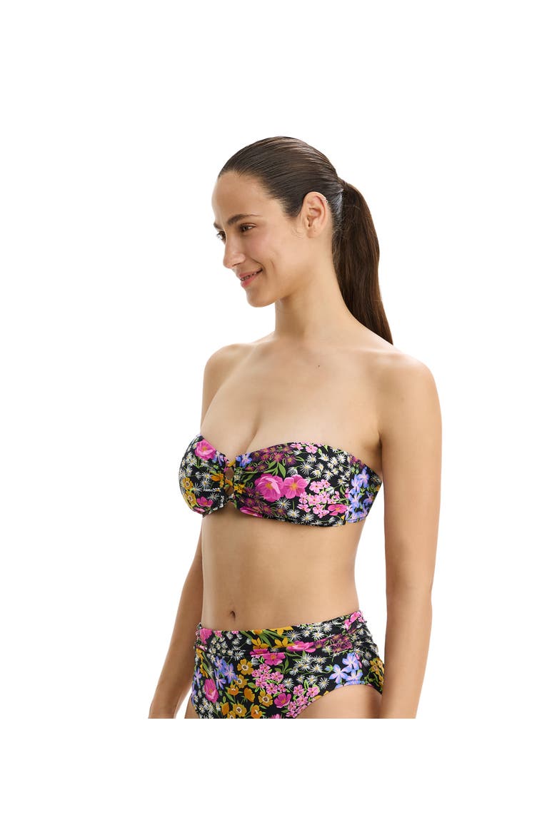 Havana Heat Bandeau Bikini Top, Alternate, color, Black