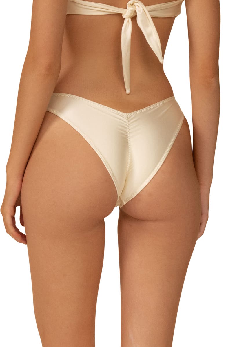 MONTCE Cream Silkie Lulu Bikini Bottoms, Alternate, color, Cream Silkie
