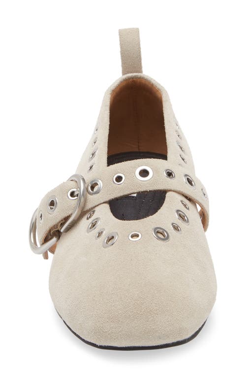Rag & Bone Spire Suede Mary Jane Ballerina Flats In Lightsands Suede