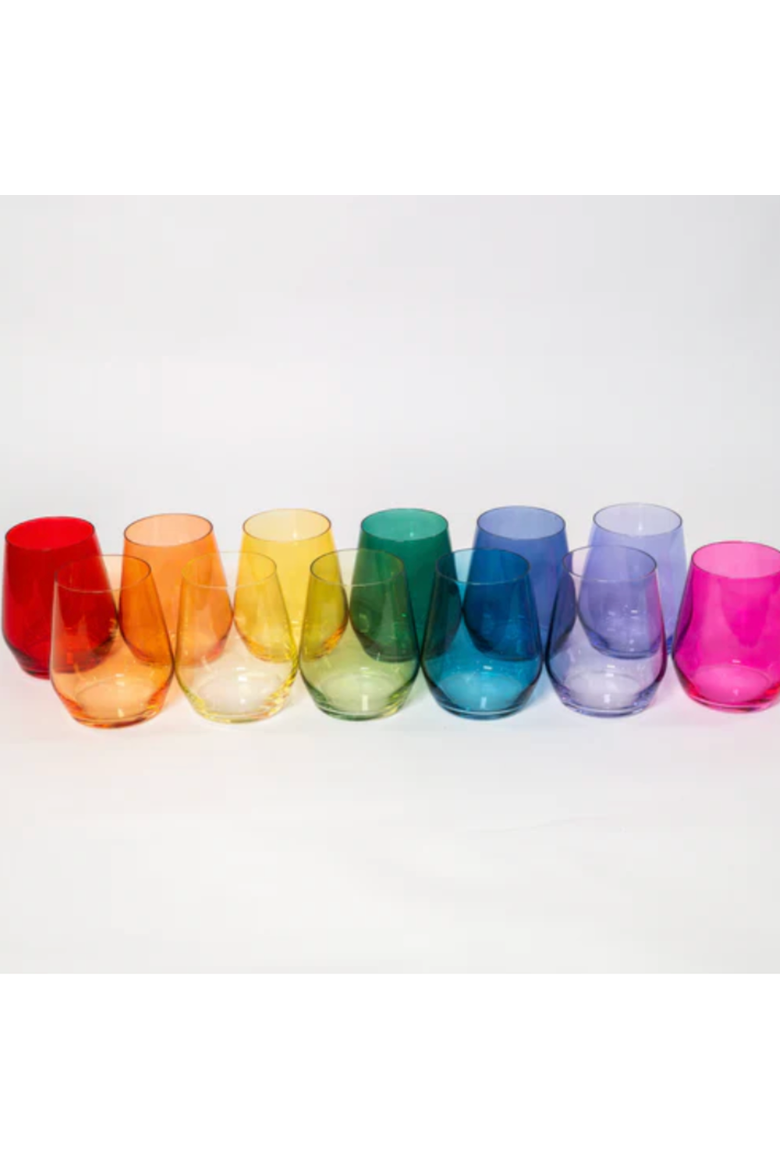 Stemless Wine Glass - Set of 6, Alternate, color, Aperol Orange