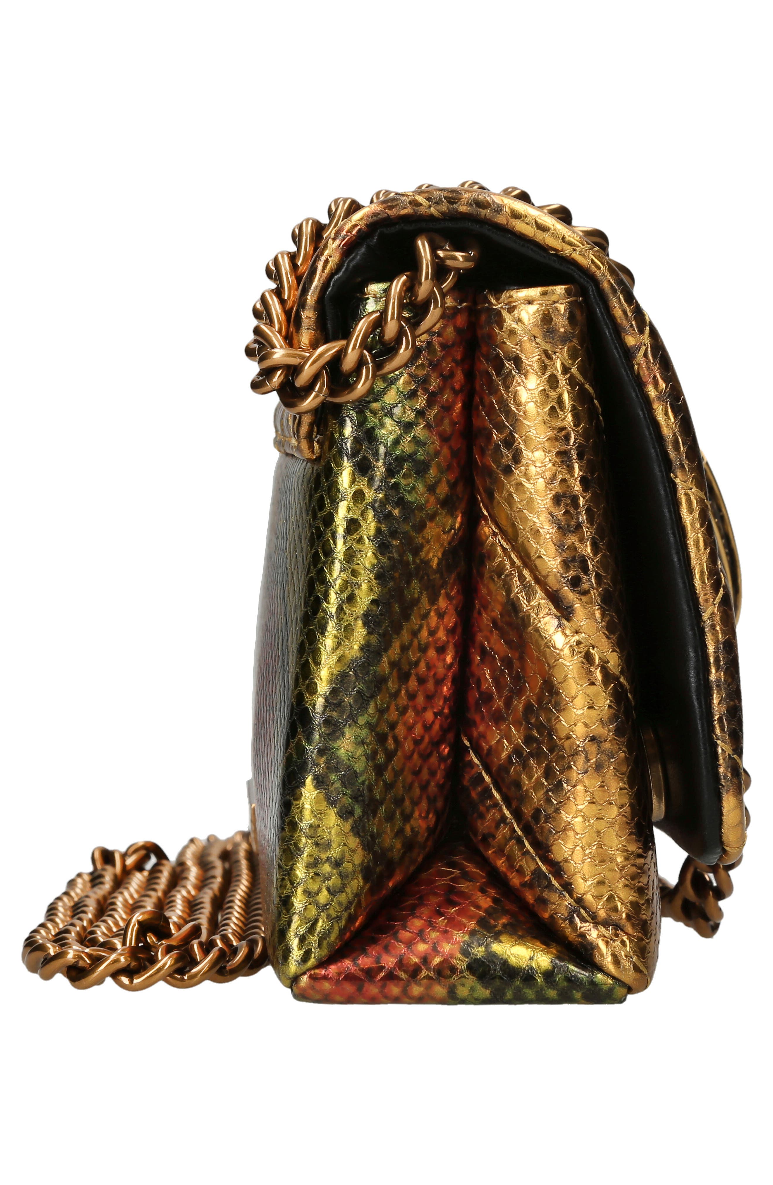 Kurt Geiger London Mini Kensington Snake Embossed Leather Convertible Crossbody Bag, Alternate, color, 