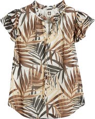 Anne Klein Ruffle Tie Neck Top