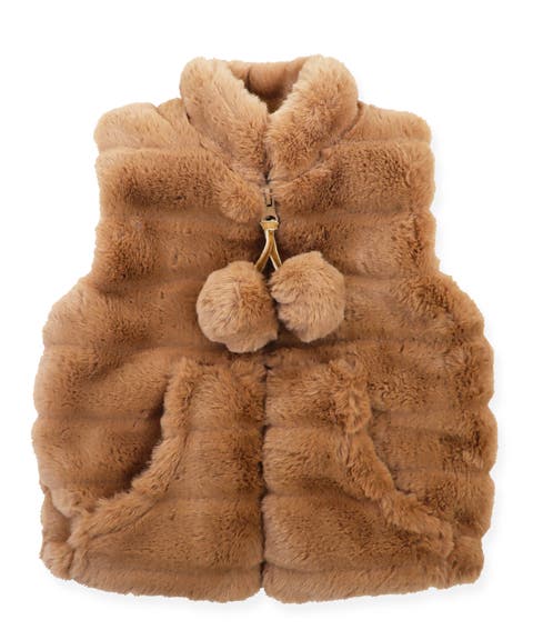 Faux Fur Zip Front Vest (Little Kid)