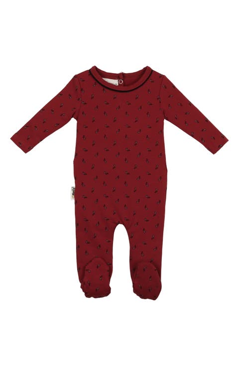 Winter Berries Cotton Blend Footie (Baby)