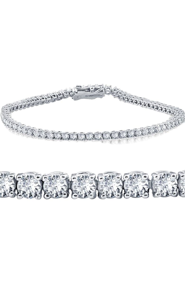 Bliss Diamond 2 cttw Lab Grown Diamond Tennis Bracelet 14 KT Gold 7", Main, color, 14K White Gold