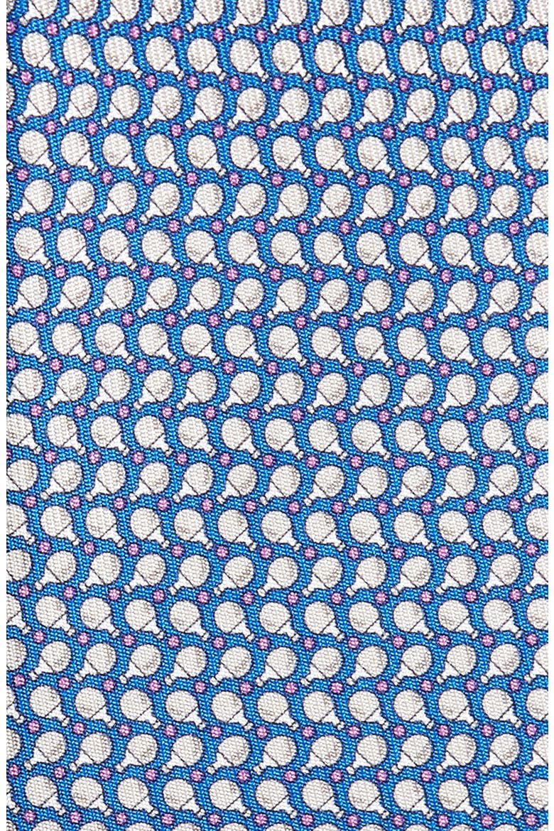 Salvatore Ferragamo Ming Ping-Pong Print Silk Tie, Alternate, color, BLUETTE