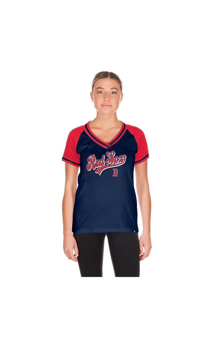 New Era Women's New Era Navy Boston Red Sox Gameday V-Neck T-Shirt, Main, color, Navy