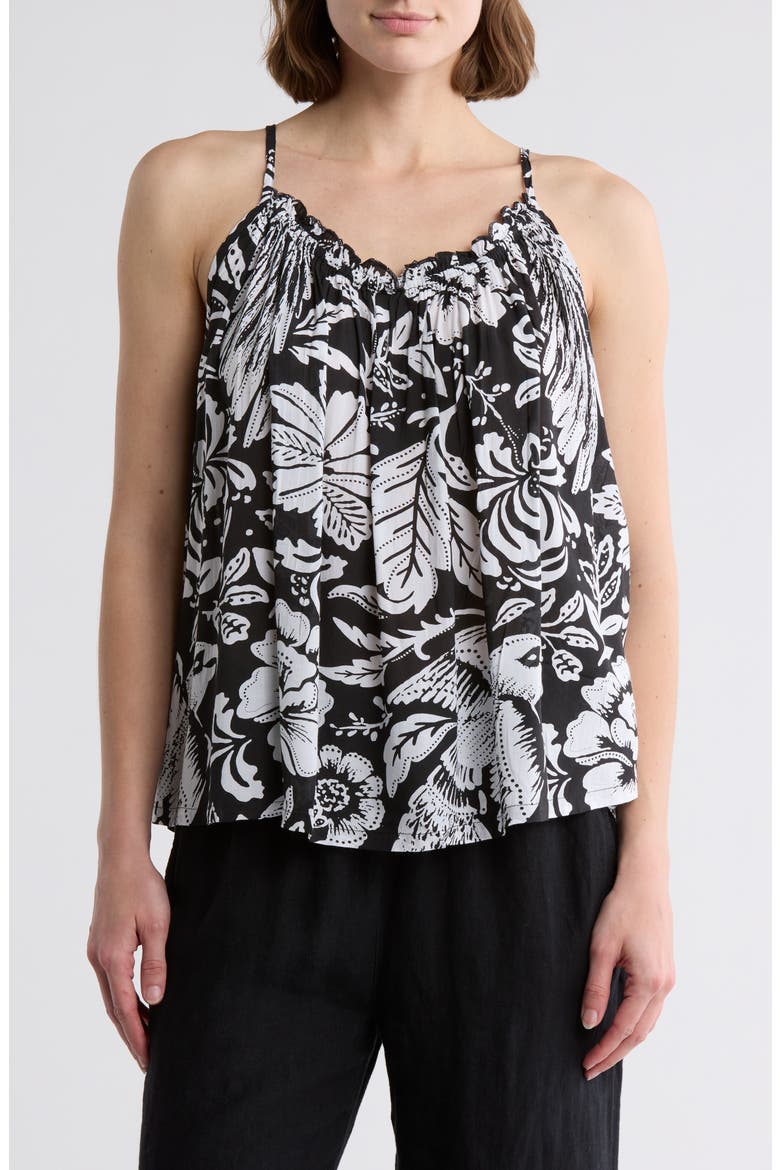 Floral Flowy Cover-Up Camisole, Main, color, BLACK MALDIVES
