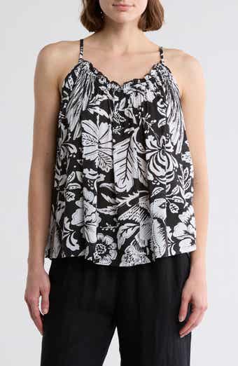 Elan Floral Flowy Cover-Up Camisole
