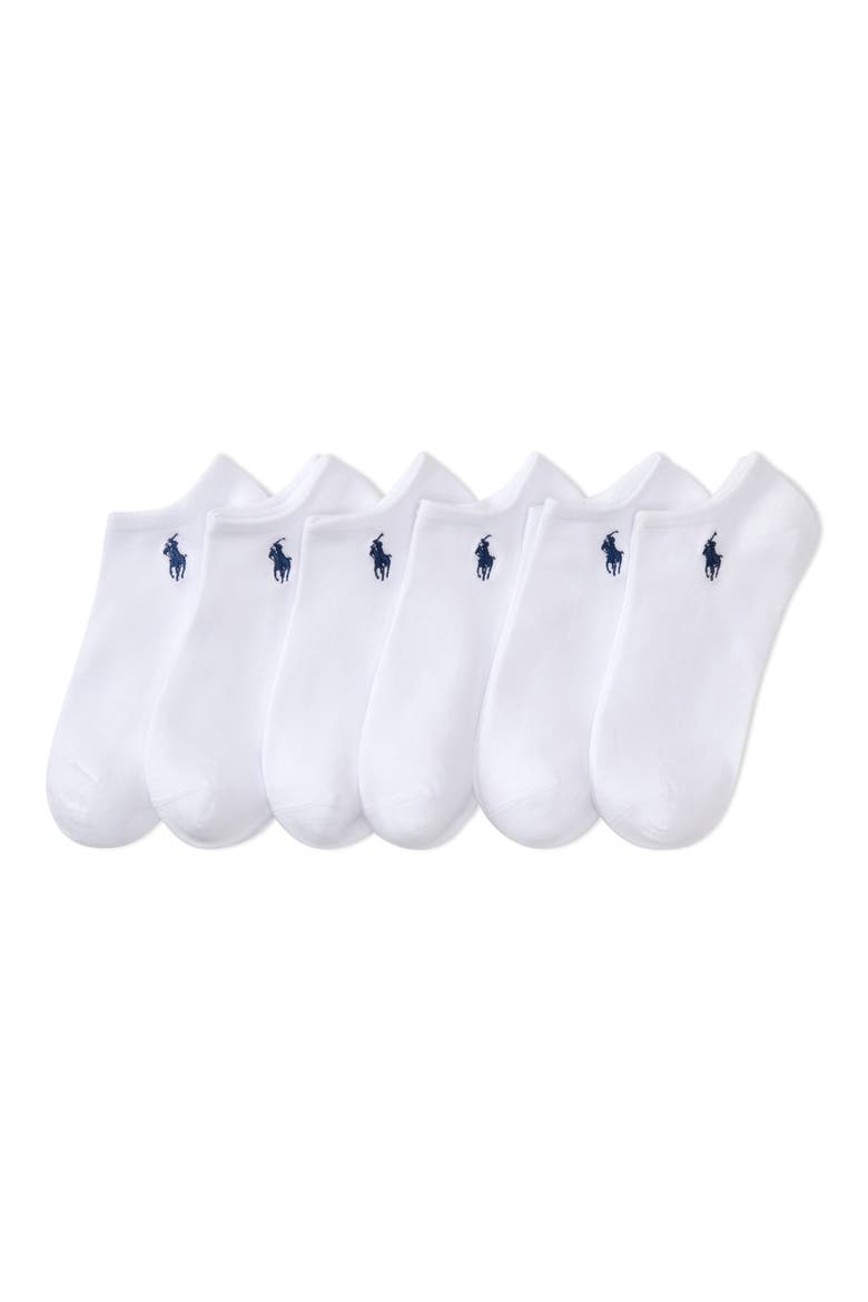 Assorted 6-Pack Ankle Socks, Main, color, WHITE