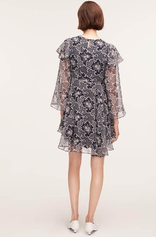 REBECCA TAYLOR REBECCA TAYLOR ROCHELLE FLEUR RUFFLE SILK DRESS