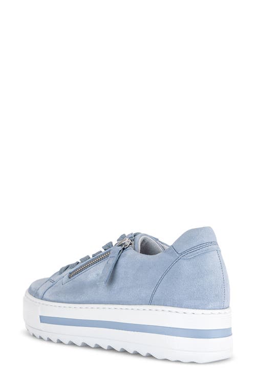 Gabor Low Top Platform Sneaker In Blue