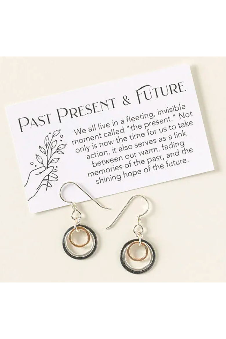 Past Present Future Earrings by Freshie and Zero, Main, color, Silver / Black / Gold