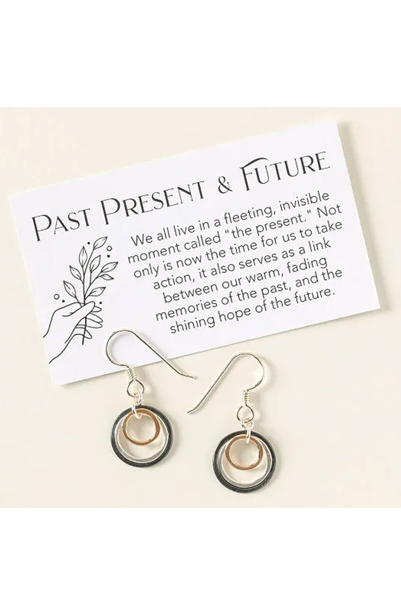 Uncommon Goods Past Present Future Earrings by Freshie and Zero, Main, color,