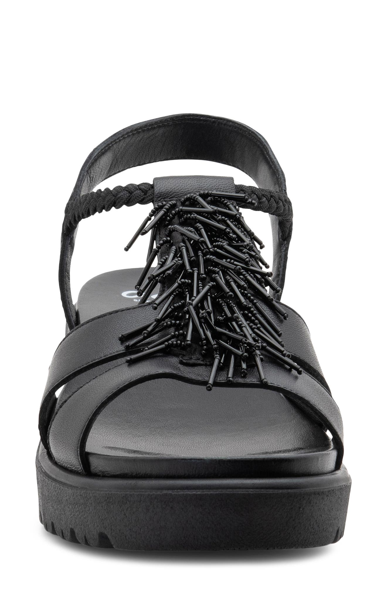 ara Bristol Platform Sandal, Alternate, color, Black Nappa Leather