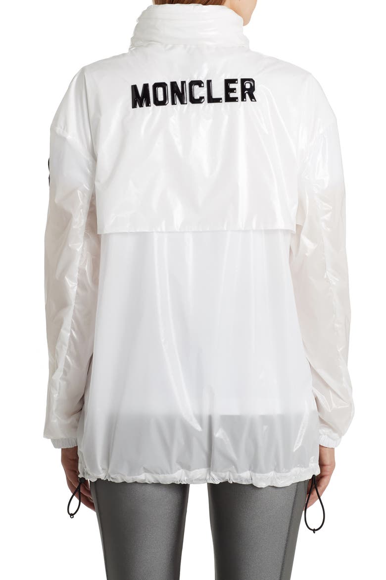 Melucta Back Logo Packable Hooded Jacket, Alternate, color, WHITE