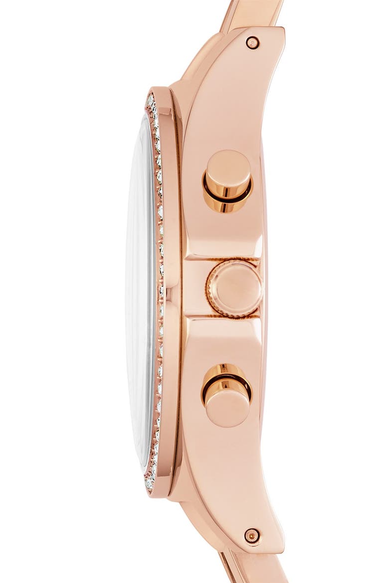 'Henry' Chronograph & Crystal Topring Watch, 40mm, Alternate, color, ROSE GOLD/ GREY