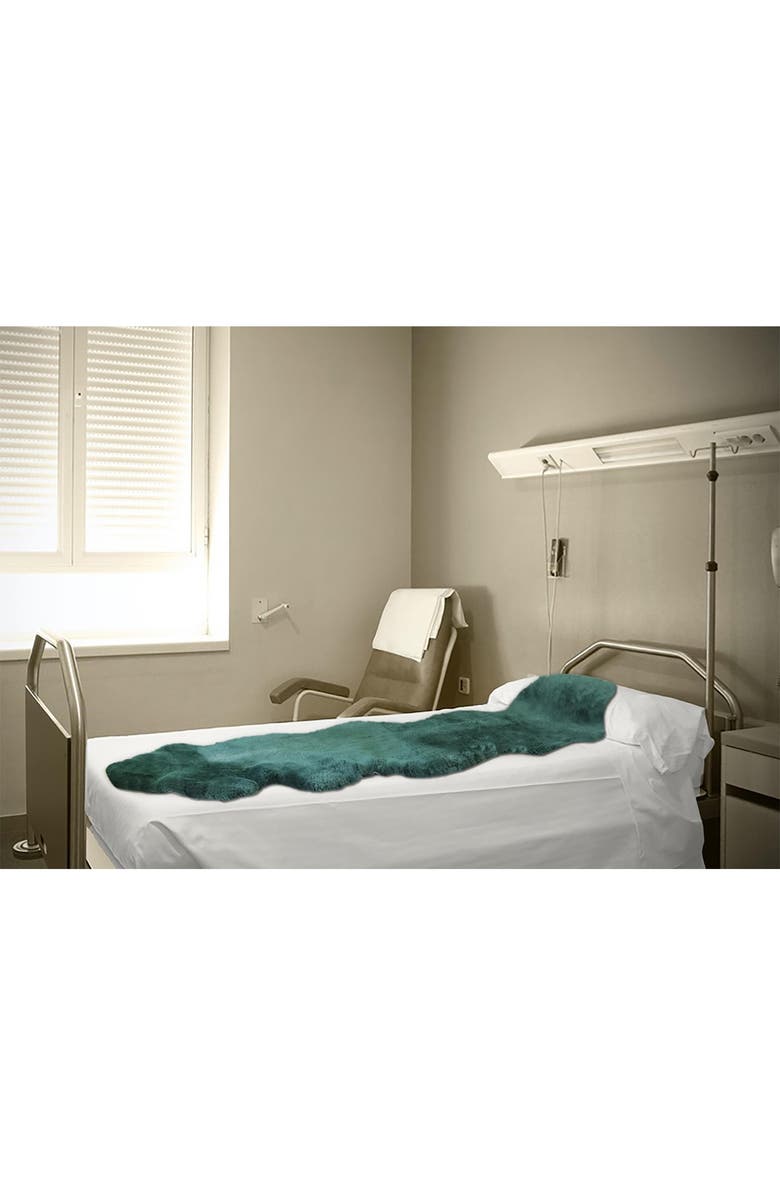 NATURAL Medical Genuine Sheepskin Shearling Pelt 24" x 72" - Grey, Alternate, color, Grey