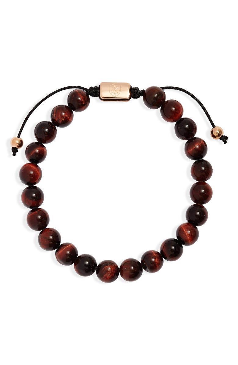 CLIFTON WILSON Men's Tiger's-Eye Slider Bracelet, Main, color, 