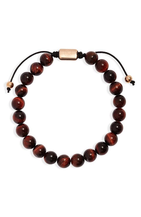 Men's Tiger's-Eye Slider Bracelet