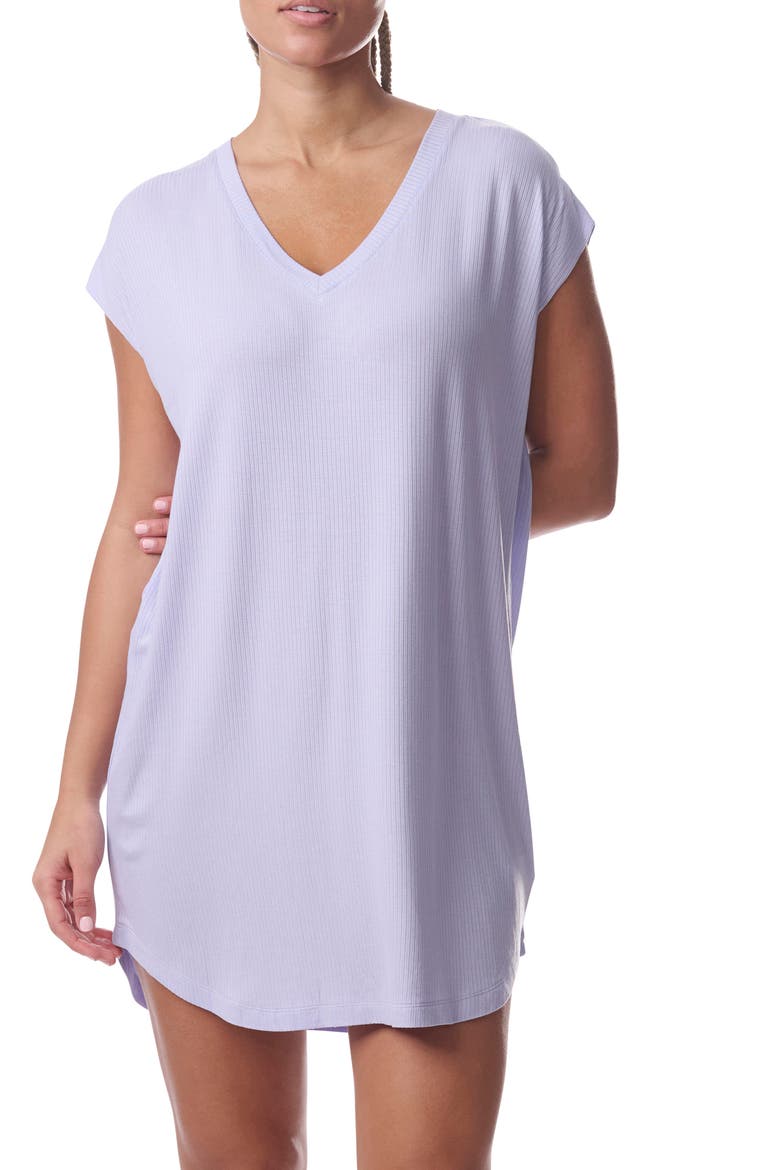 Short Sleeve Nightgown, Alternate, color, COSMIC SKY