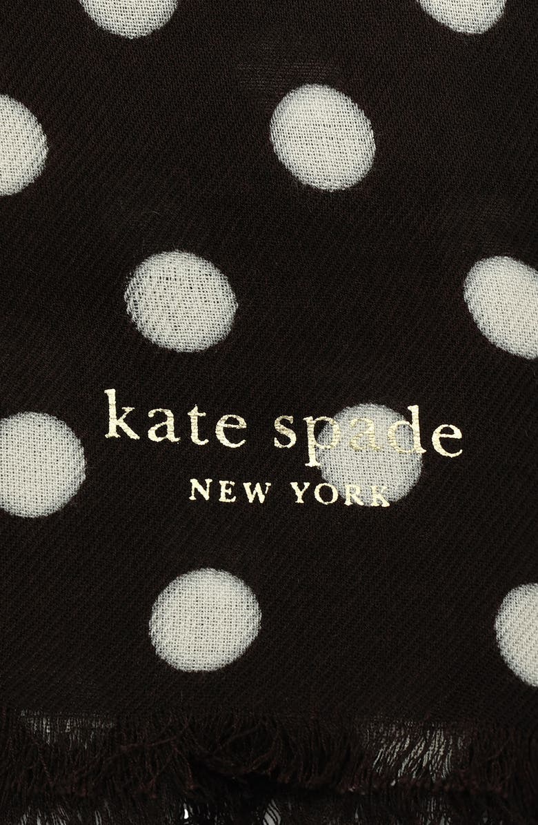 Kate Spade New York breezy dot oblong scarf, Alternate, color, 
