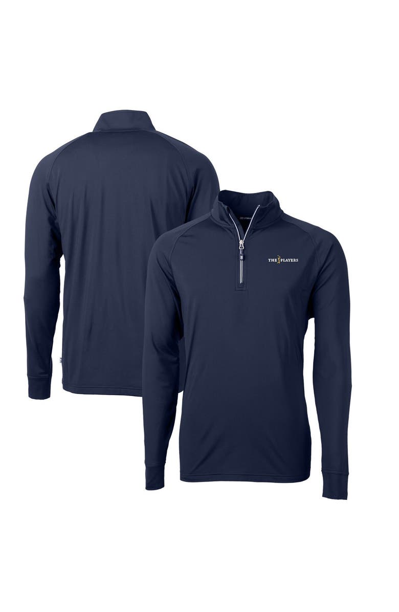 Cutter & Buck Men's Cutter & Buck Navy THE PLAYERS Adapt Knit Eco Stretch Recycled Big & Tall Quarter-Zip Pullover Top, Alternate, color, Navy