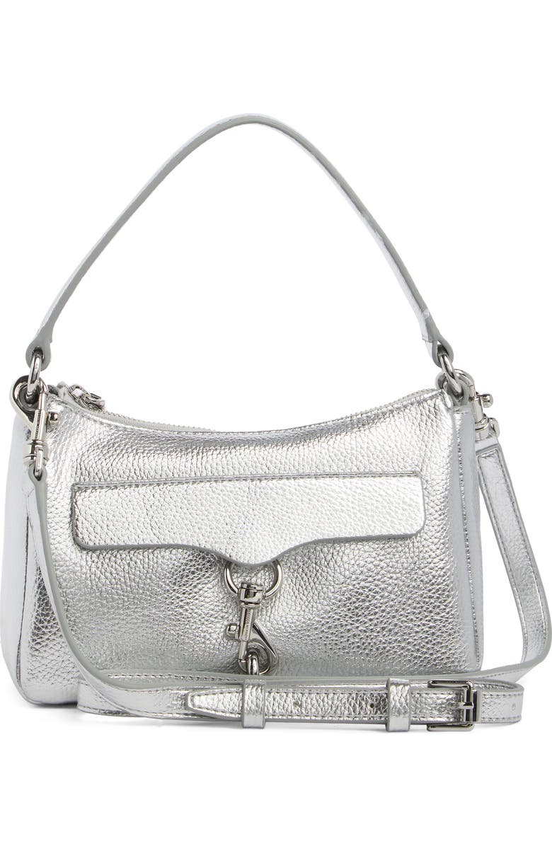 Rebecca Minkoff Megan Mini Shoulder Bag, Alternate, color, Silver