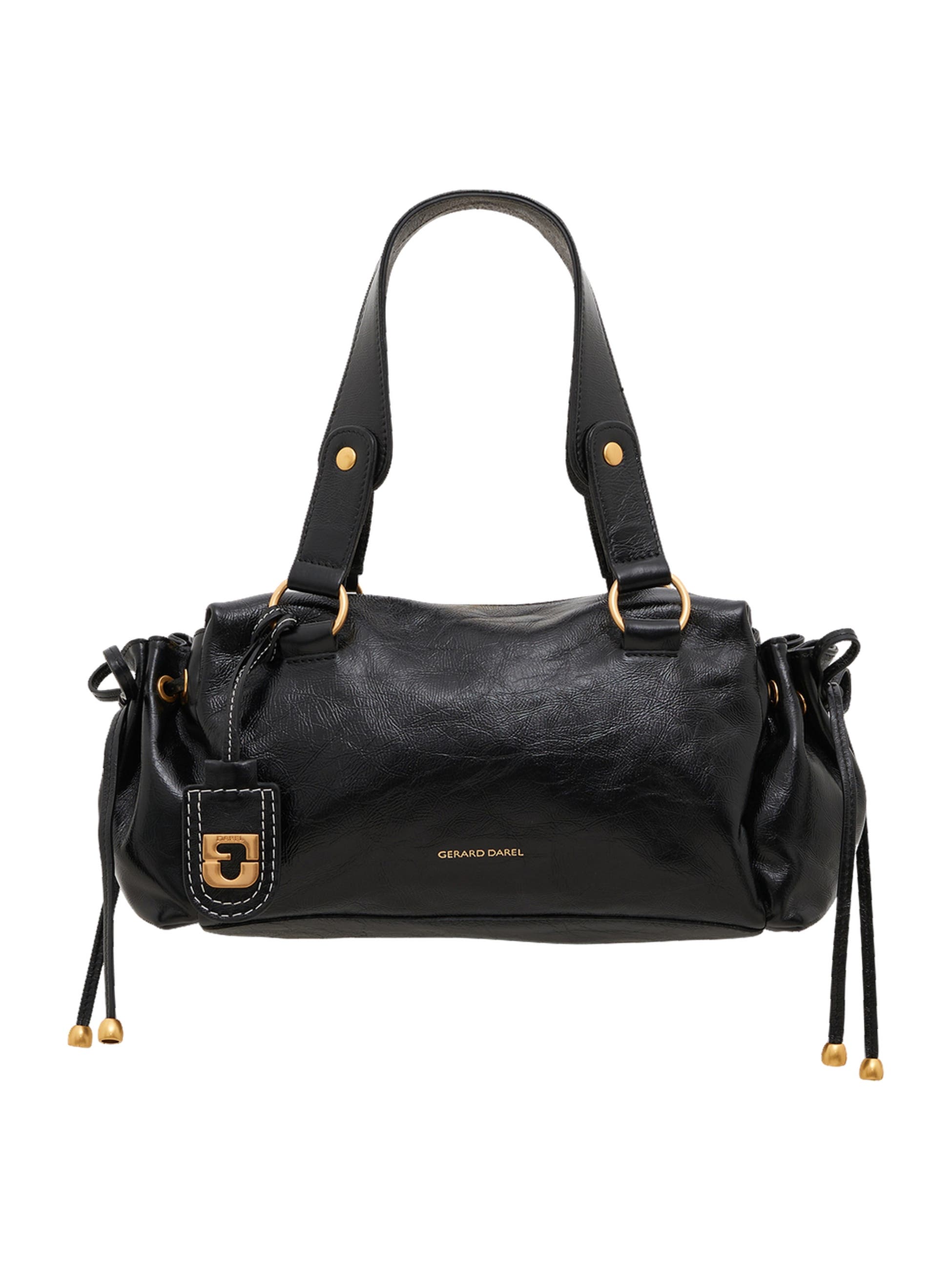 Curve Handle Everyday Shoulder Satchel, Main, color, Black