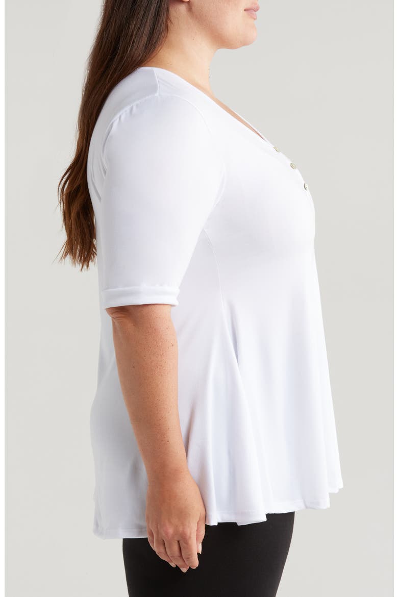 Three-Button Tunic, Alternate, color, WHITE