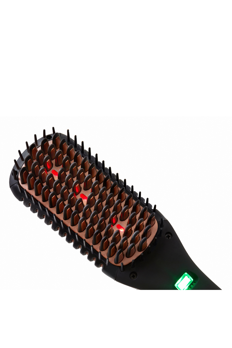 Straightening Heat Brush | Ionic Smoothing Brush, Alternate, color, Black