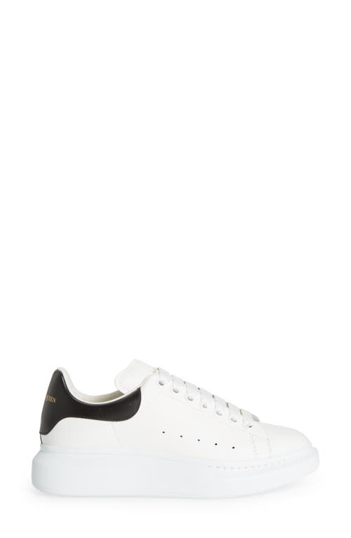 Alexander Mcqueen Oversized Calf Leather Sneakers With Chunky Rubber Sole In Metallic
