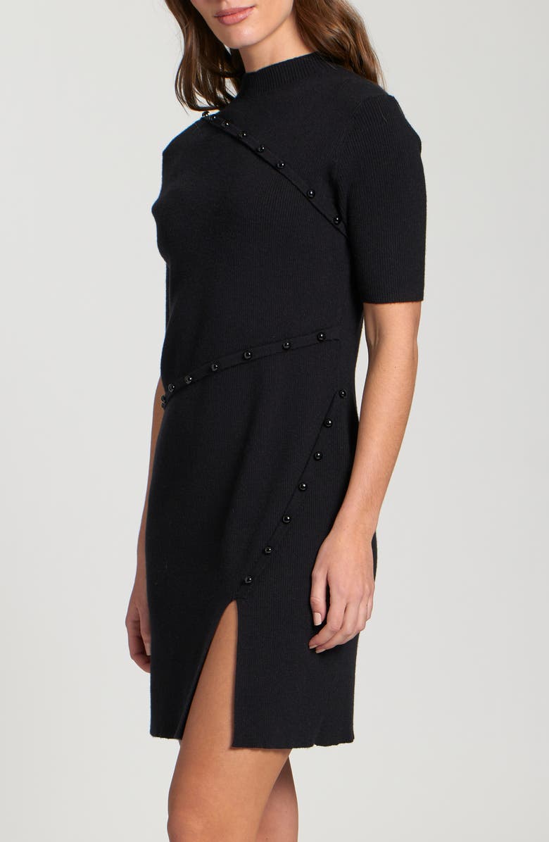 APNY Bead Detail Sweater Dress, Alternate, color, Black