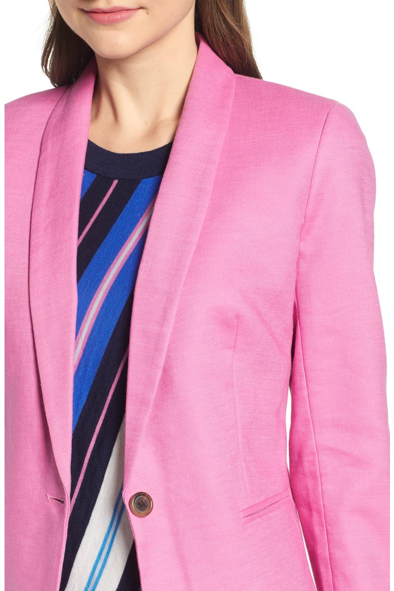 Parke Stretch Linen Blend Blazer, Alternate, color, VIVID FUCHSIA