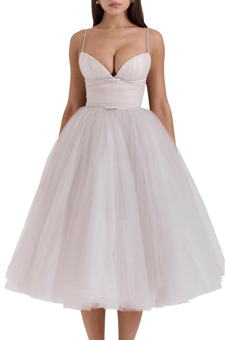 Countess Sleeveless Tulle Midi Dress, Alternate, color, WIND CHIME