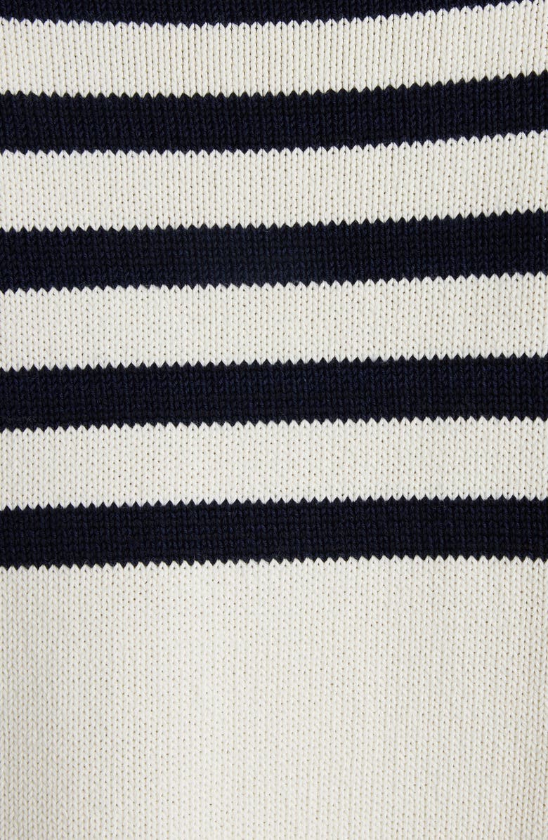 Givenchy Logo & Stripe Crop Polo Sweater, Alternate, color, 