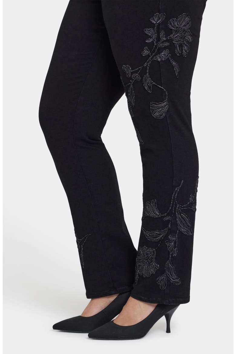 Marilyn High Waist Embroidered Straight Leg, Alternate, color, BLACK RINSE