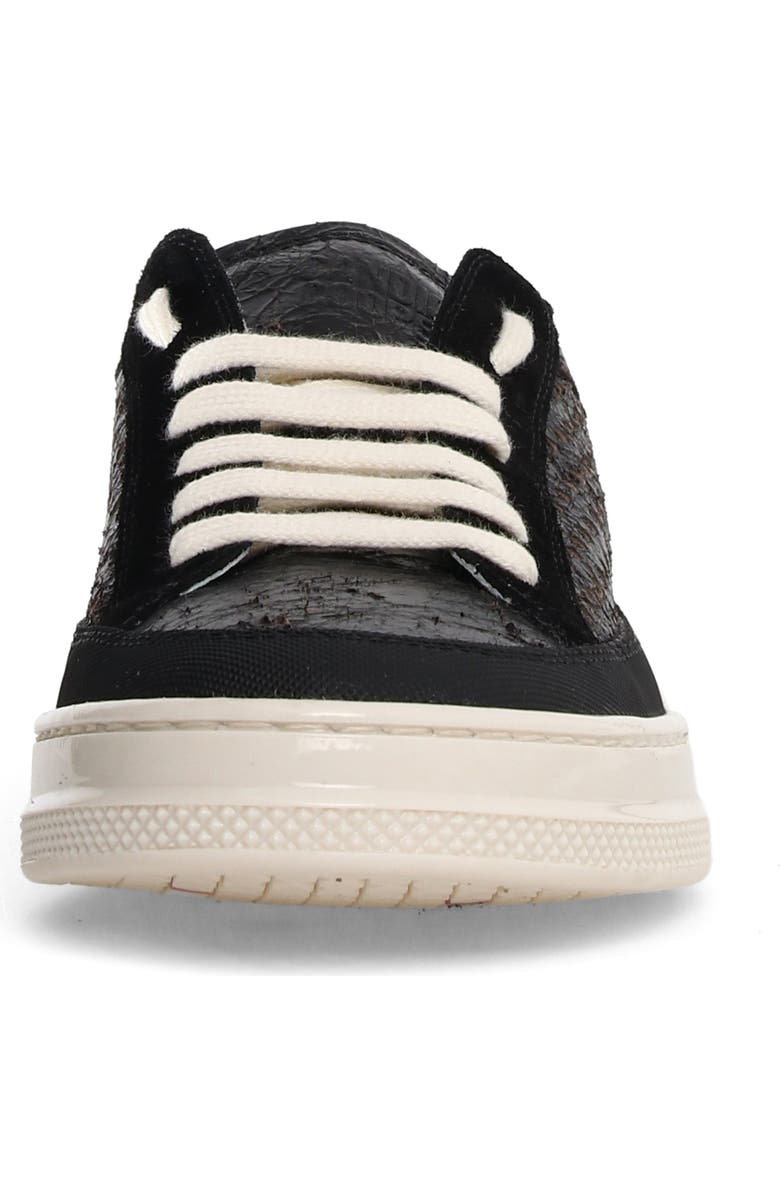 Candice Cooper Tim Perforated Leather Lace-Up Sneaker, Alternate, color, Black