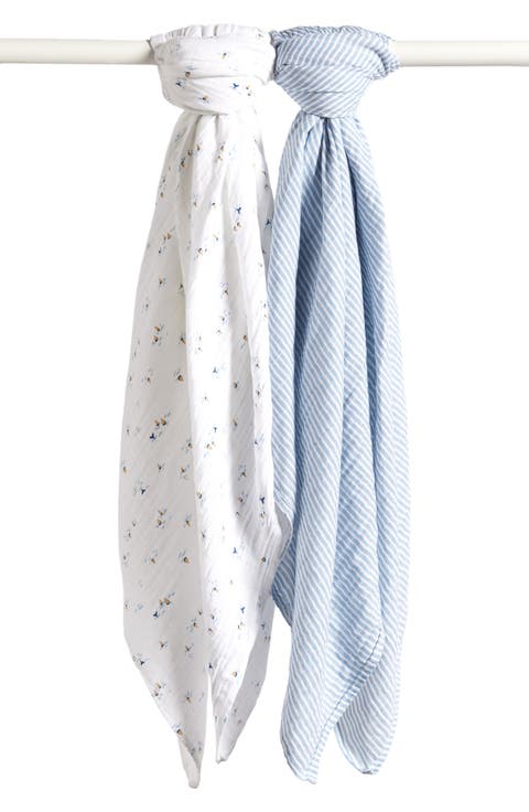 2-Pack Assorted Muslin Swaddles