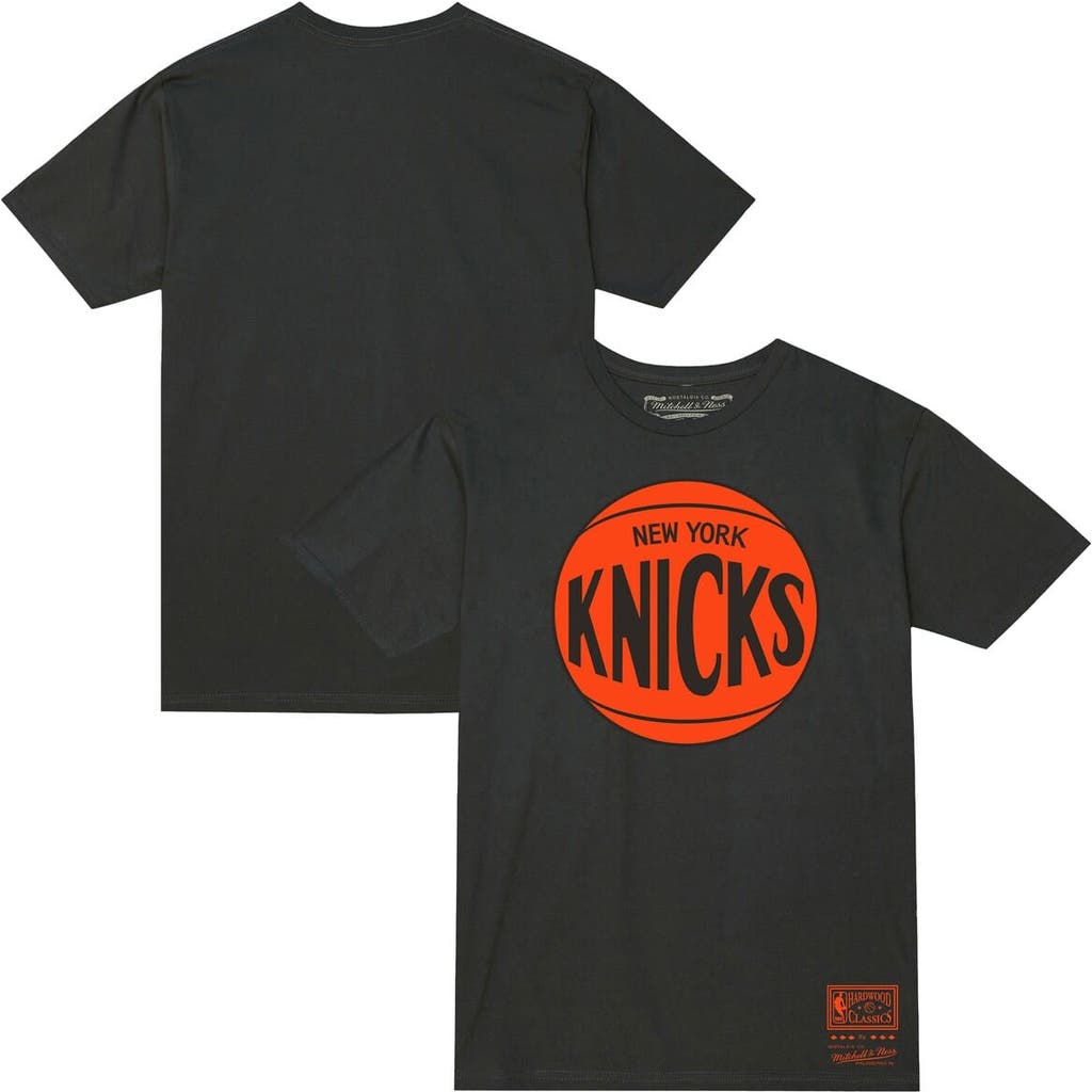 Mitchell & Ness Unisex Heather Charcoal New York Knicks Hardwood Classics Mvp Logo T-shirt In Green