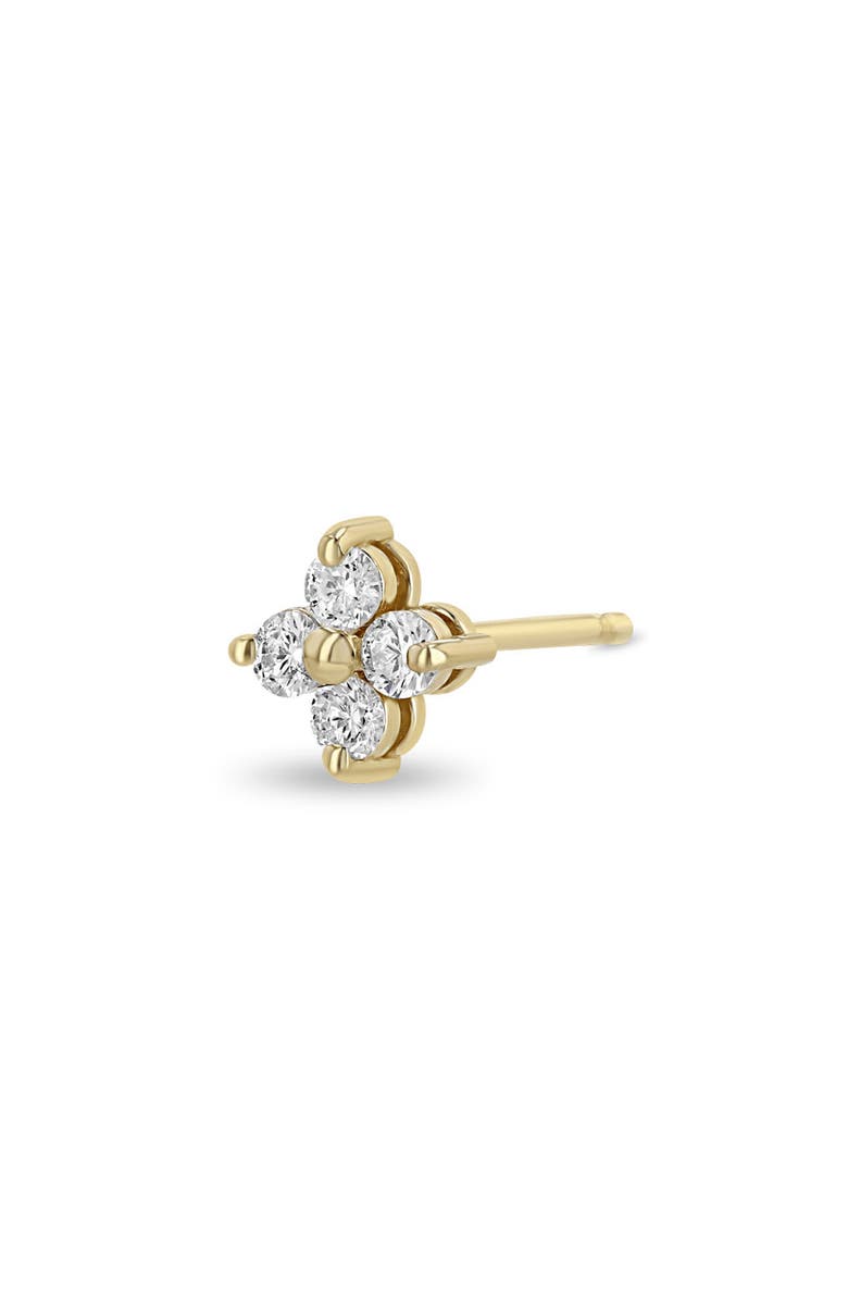 Zoë Chicco Quad Diamond Stud Earring, Main, color, 14K Yellow Gold