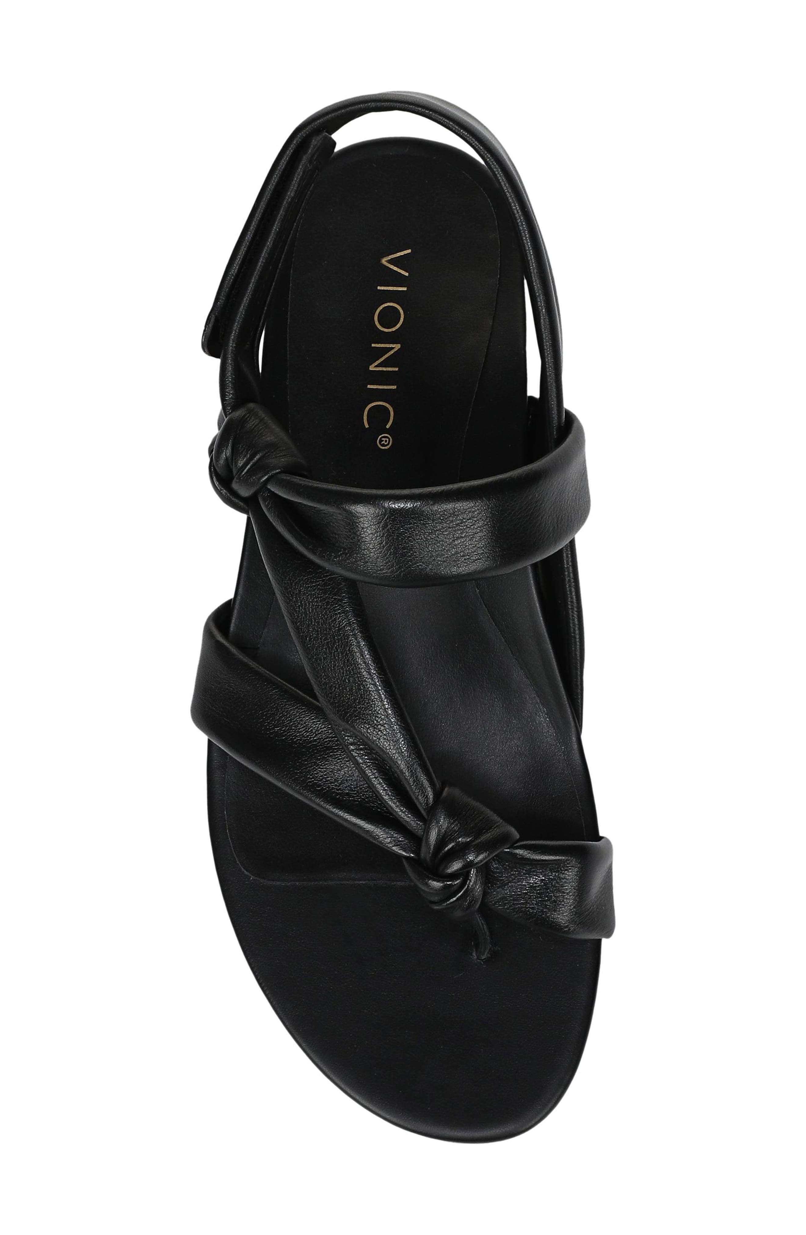 Vionic Geneva Strappy Sandal, Alternate, color, Black Leather