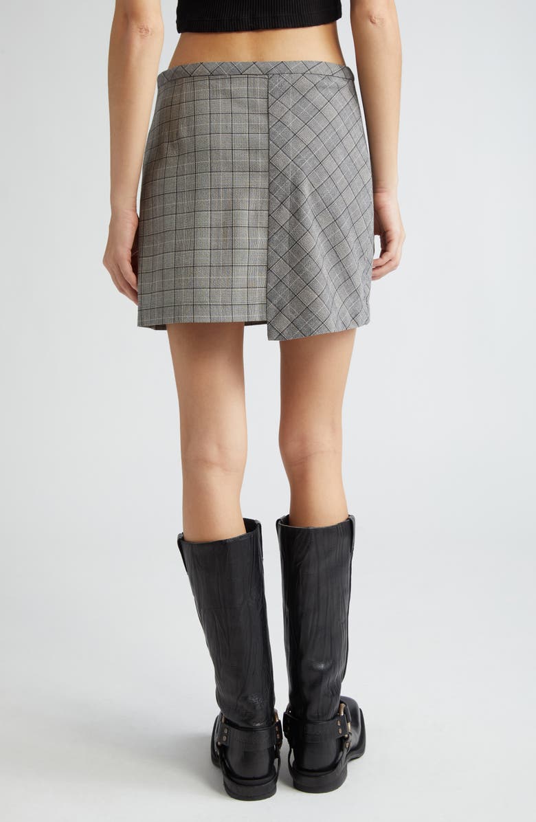 Ganni Mixed Check Miniskirt, Alternate, color,