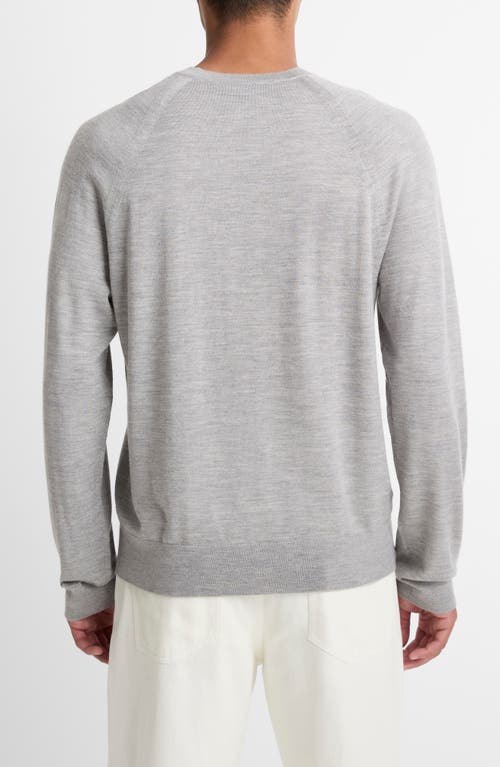 Vince Merino Wool & Cashmere Crewneck Sweater In Gray