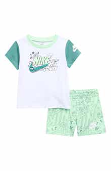 Nike Logo Graphic T-Shirt & Print Shorts Set