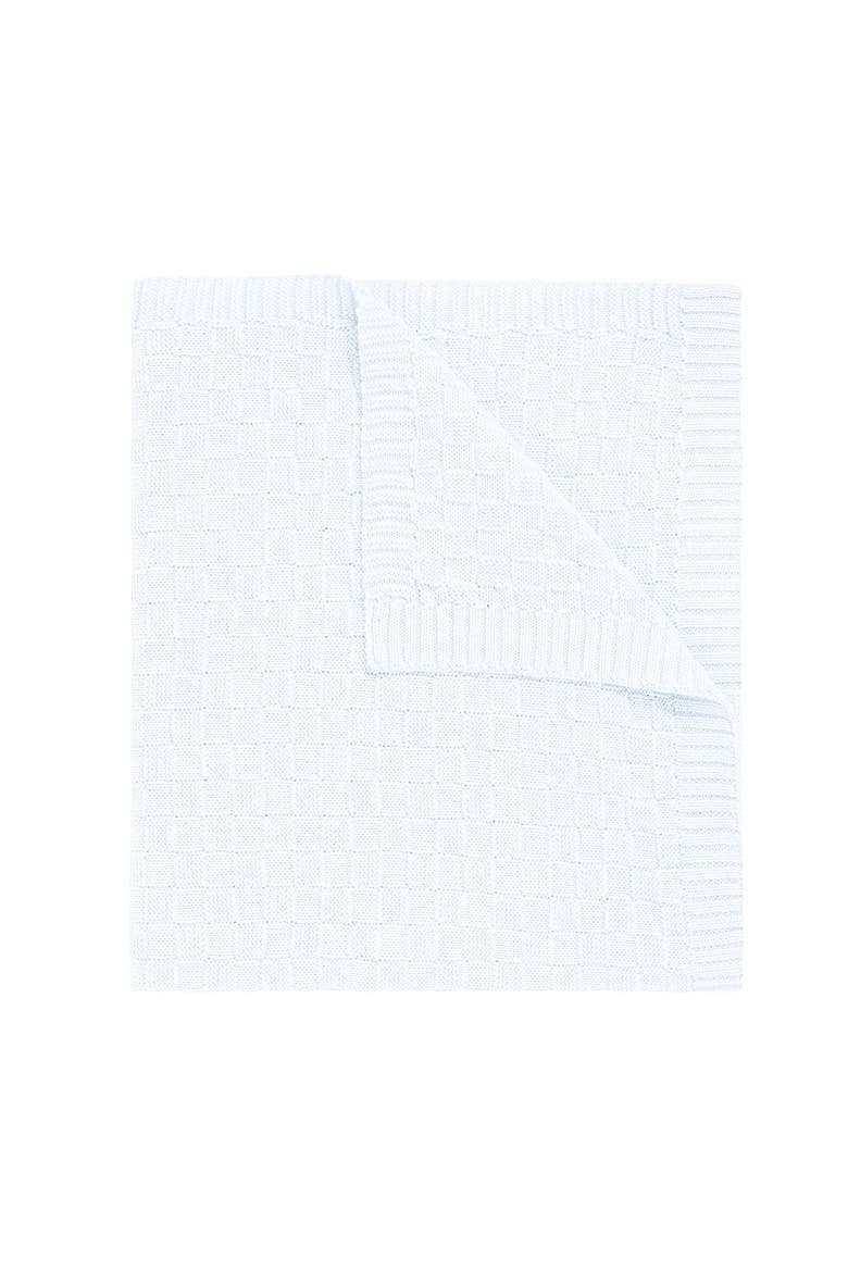 Basket Weave Knit Blanket - Baby, Alternate, color, Blue